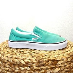 Vans slip on teal